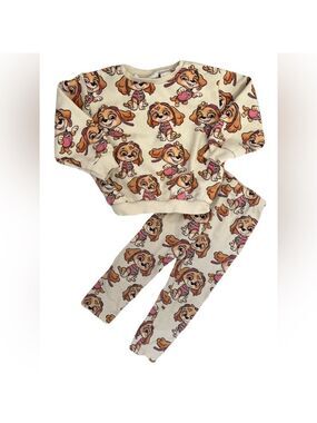 Zara Kids Matching Set with Paw Patrol Print - Cream and Pink